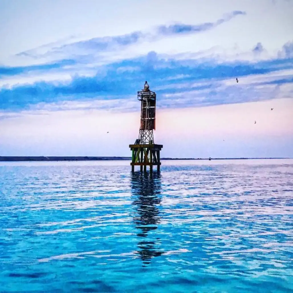 sea, water, calm, ocean, lighthouse,