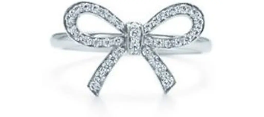 Tiffany & Co. Bow Ring in Platinum with Diamonds