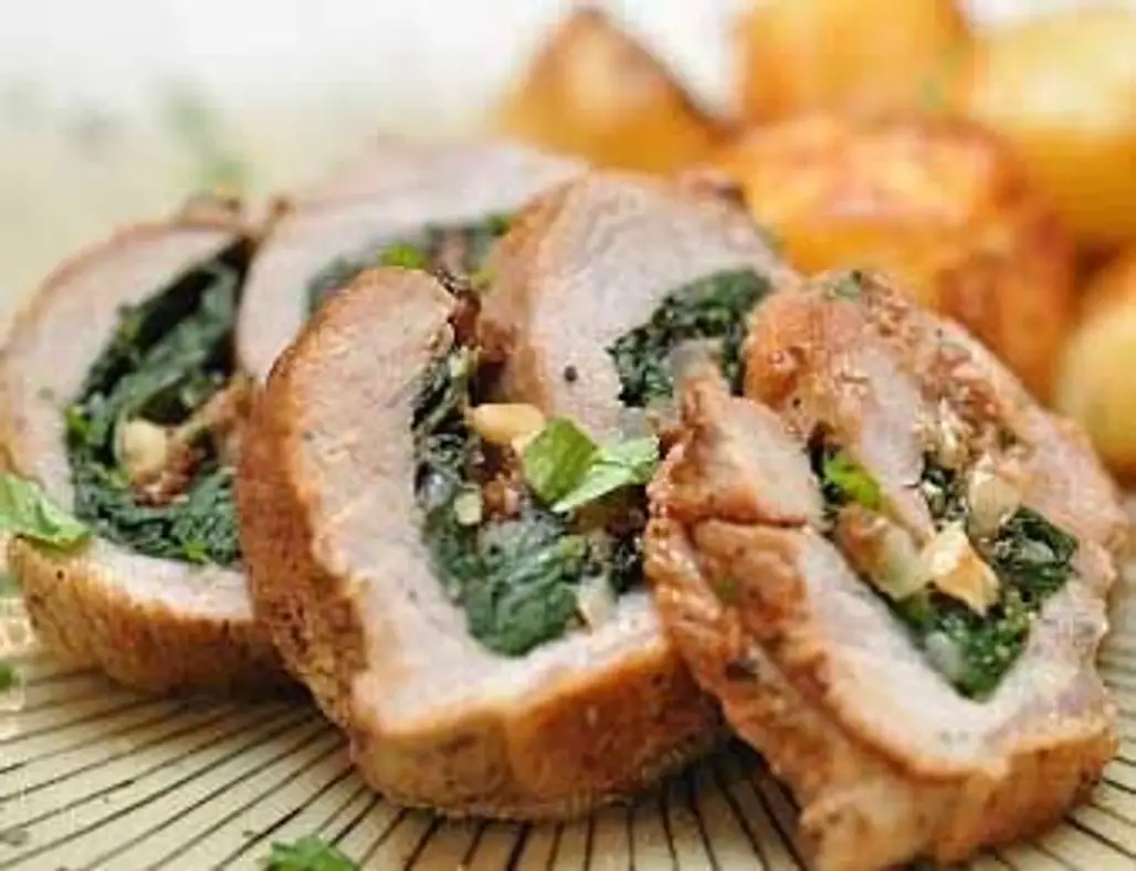 Veal Rolls Stuffed with Spinach