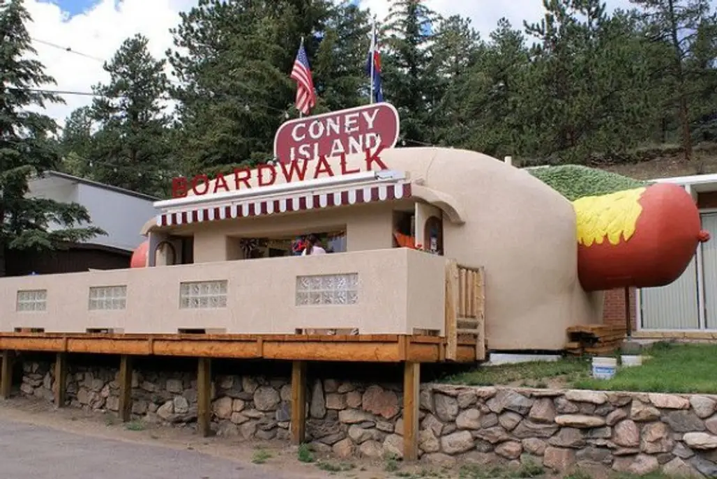 Coney Island Hot Dog Stand, Bailey, Rocky Mountains, Colorado, USA