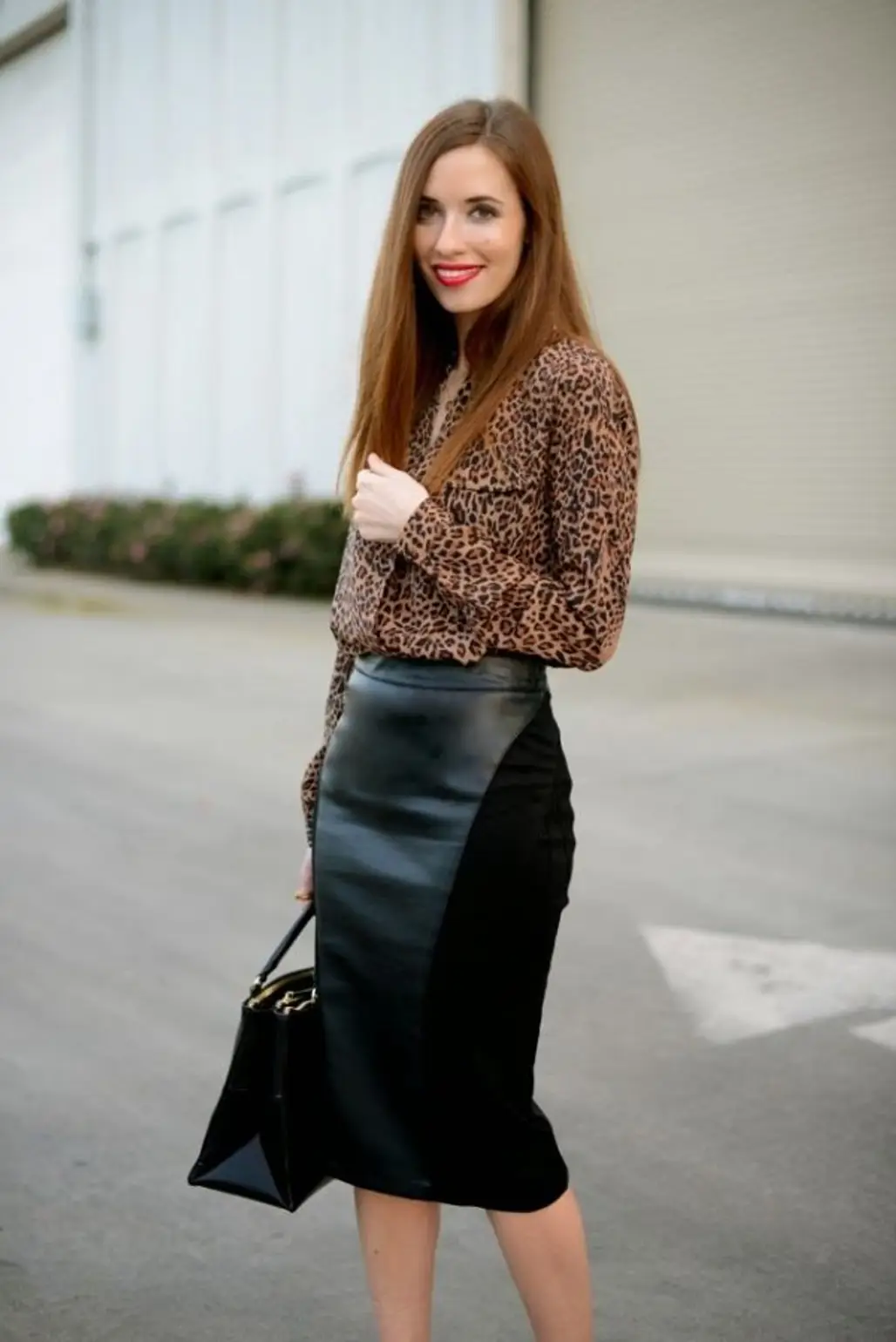 Edgy Pencil Skirt + Blouse Combo