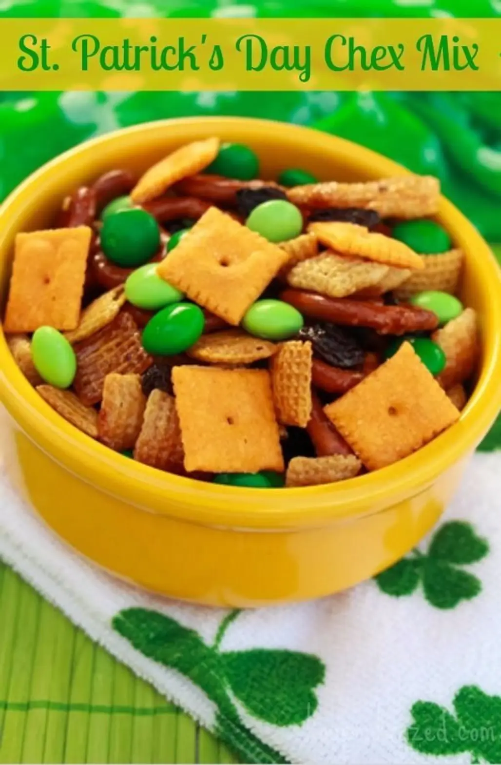 Super Easy St. Patrick’s Day Chex Mix
