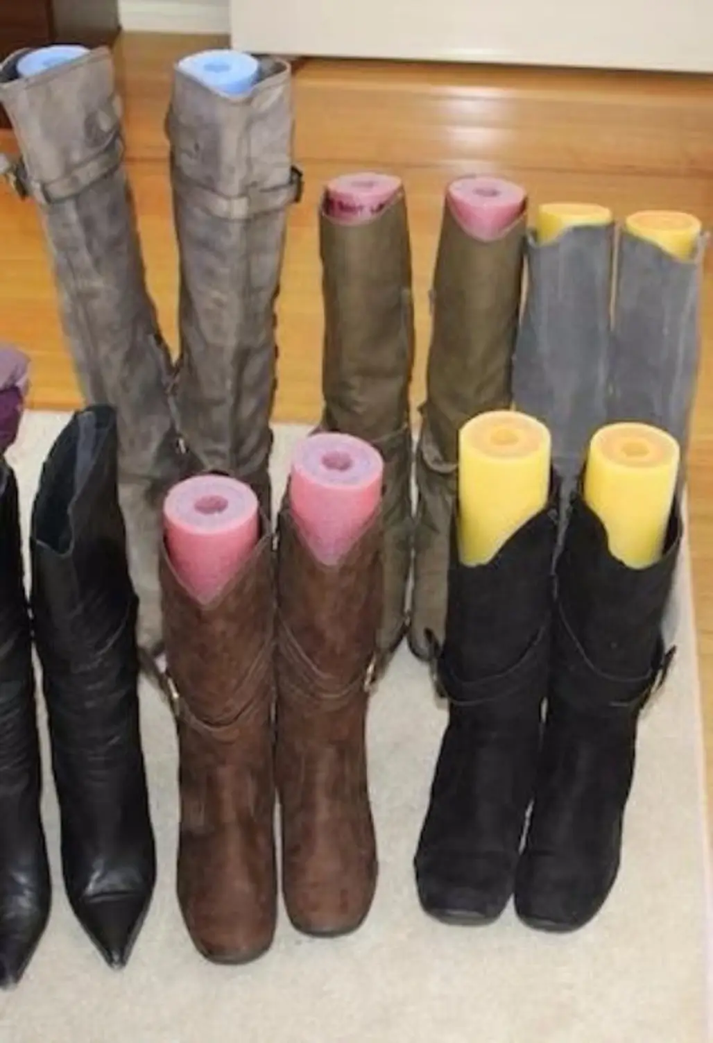 Keep Your Boots in Good Condition Using Cut down Pool Noodles