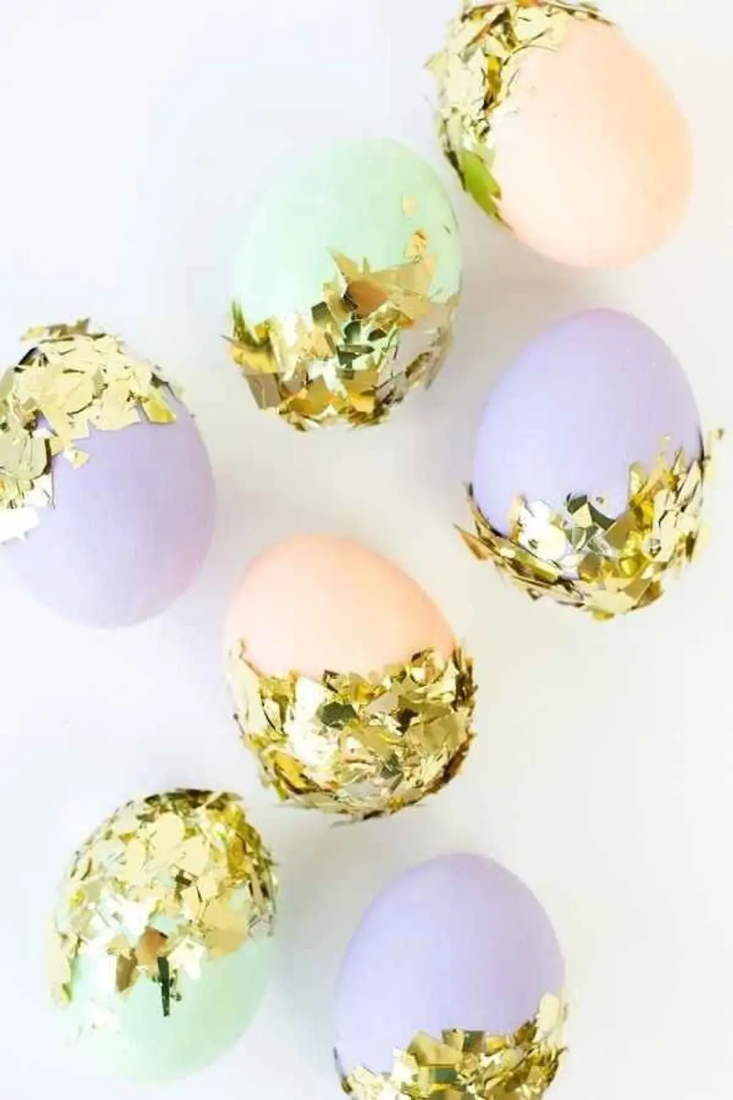Eggs Dipped in Gold Confetti