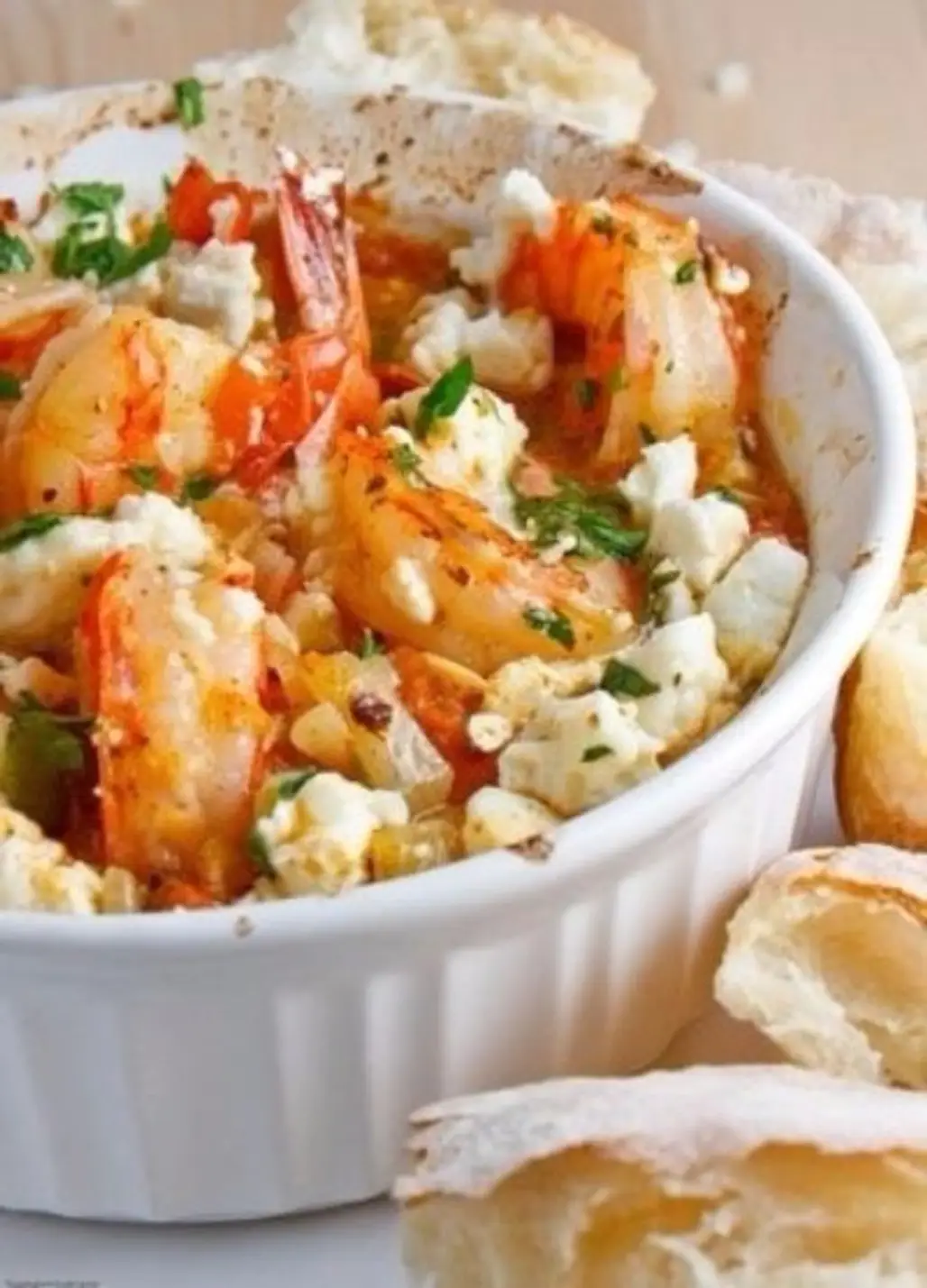 Shrimp Saganaki –Shrimp Baked with Feta and Garlic