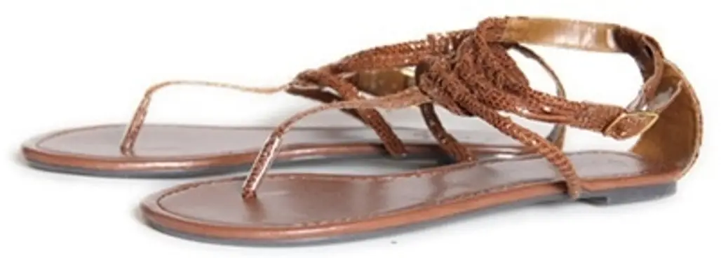 Through Thick and Thin Gator Skin Sandals