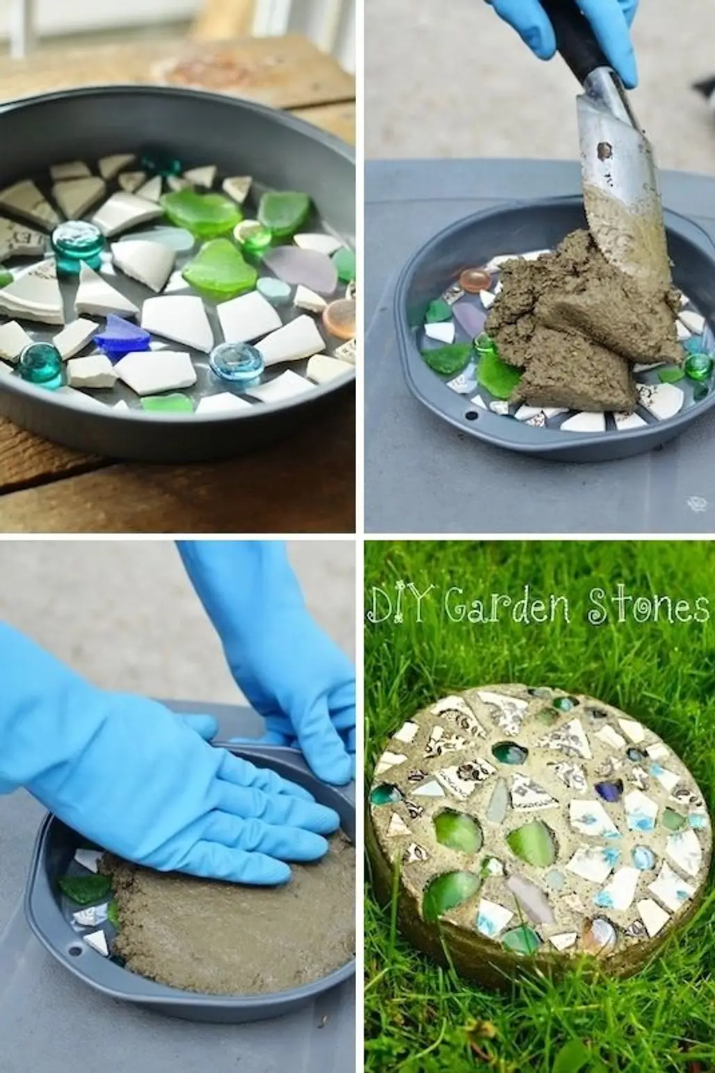 Assemble These Easy Garden Stones