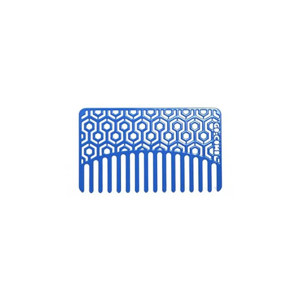 Blue Hexagon Go-Comb - Wallet & Travel Hair Comb