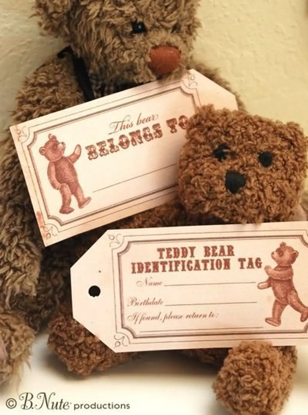 Vintage Teddy Bear Tags