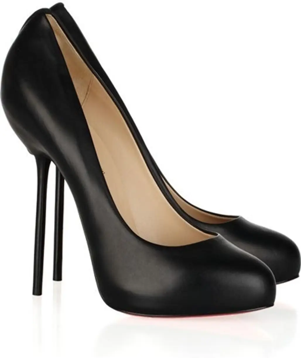 Christian Louboutin Big Stack 120 Leather Pumps