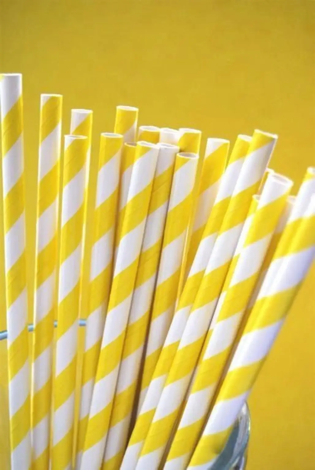 Yellow Drinking Straws
