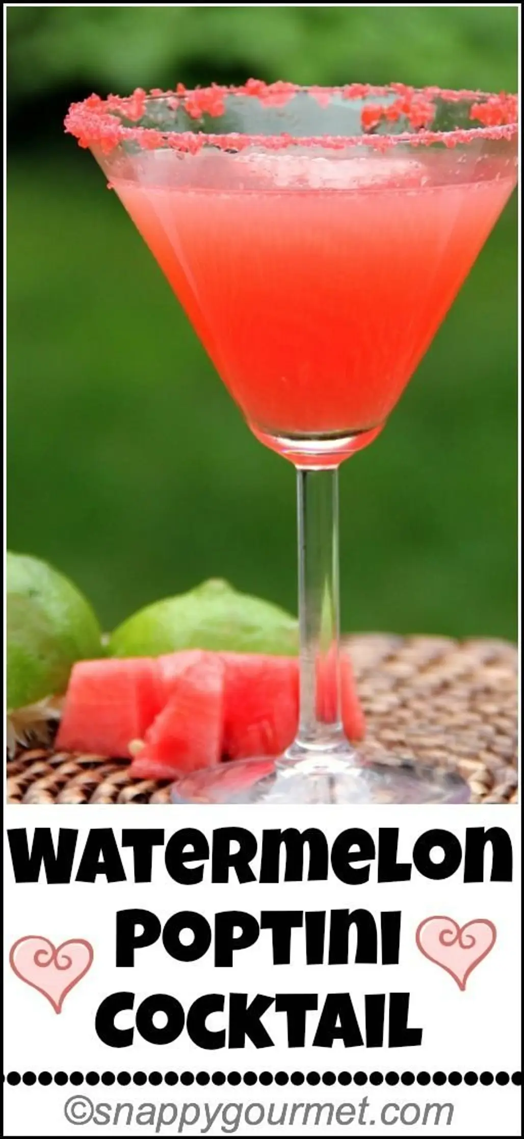 Watermelon Poptini Cocktail