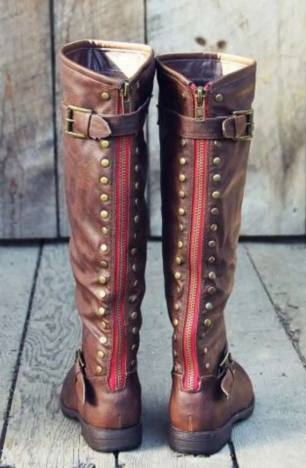 Distressed Riding Boots