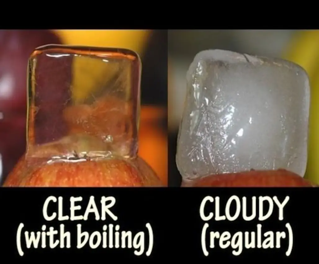 Clear Ice Cubes from Boiled Water