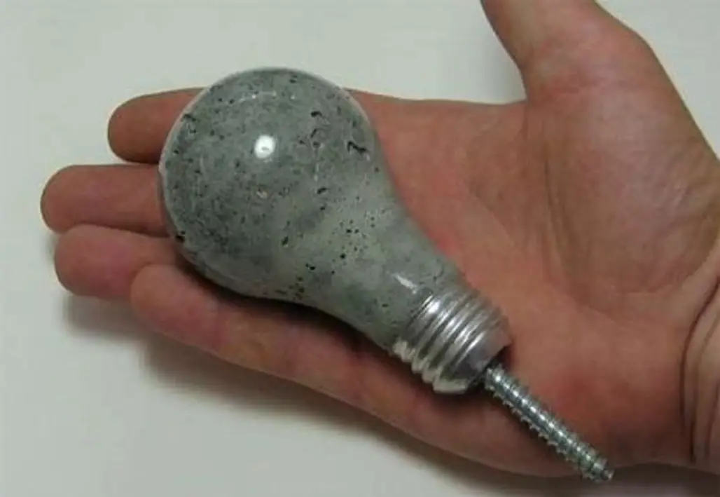 Fill a Light Bulb with Concrete and Stick in a Screw for an Awesome Coat Hook