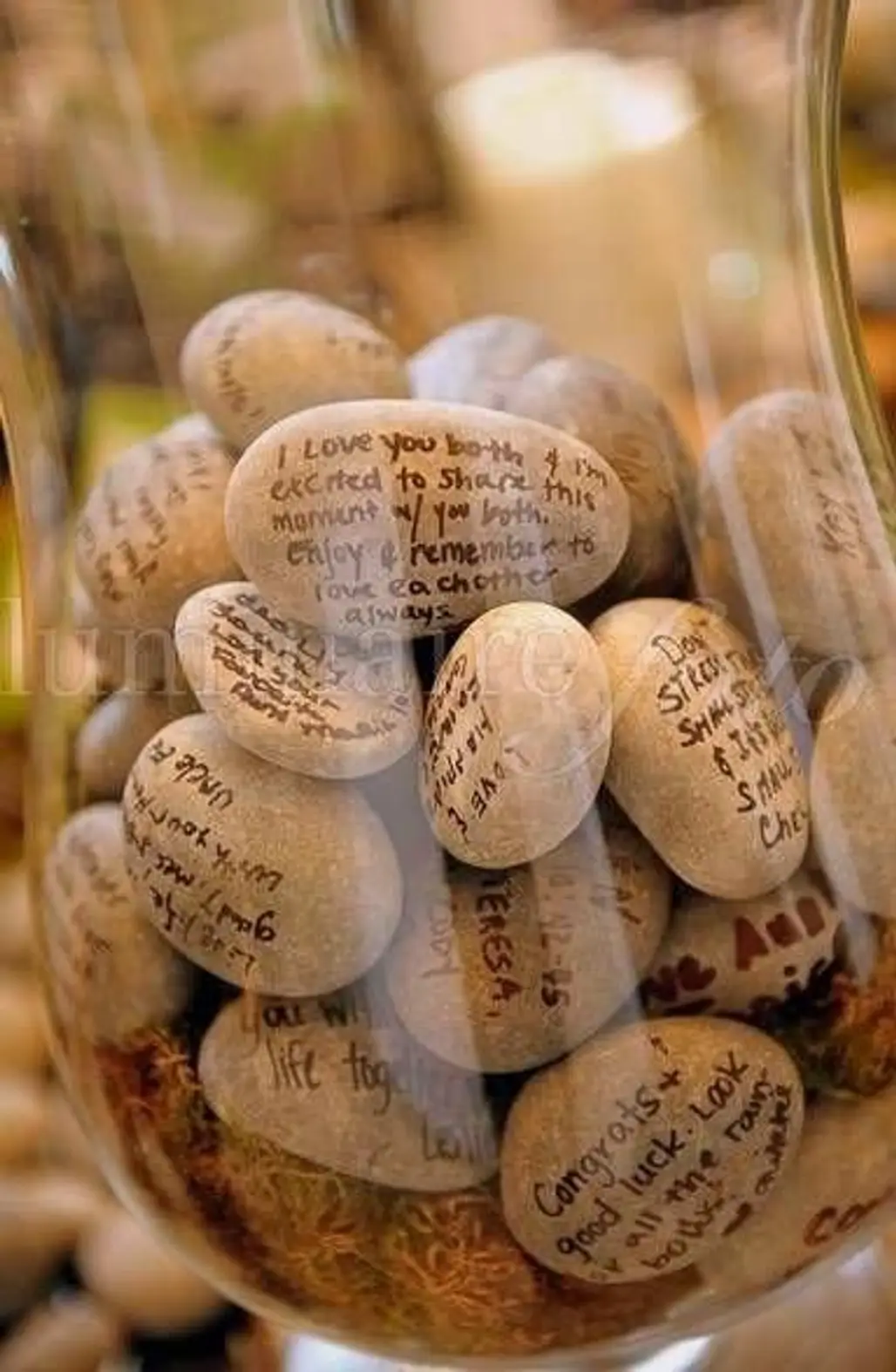 Get Guests to Write Messages on Stones