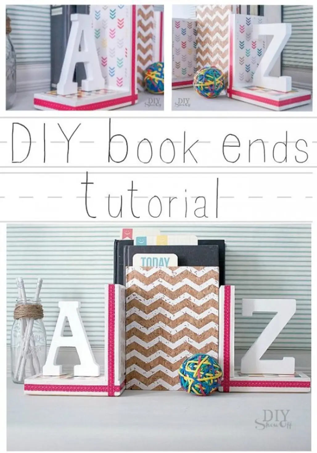 DIY a to Z Book Ends