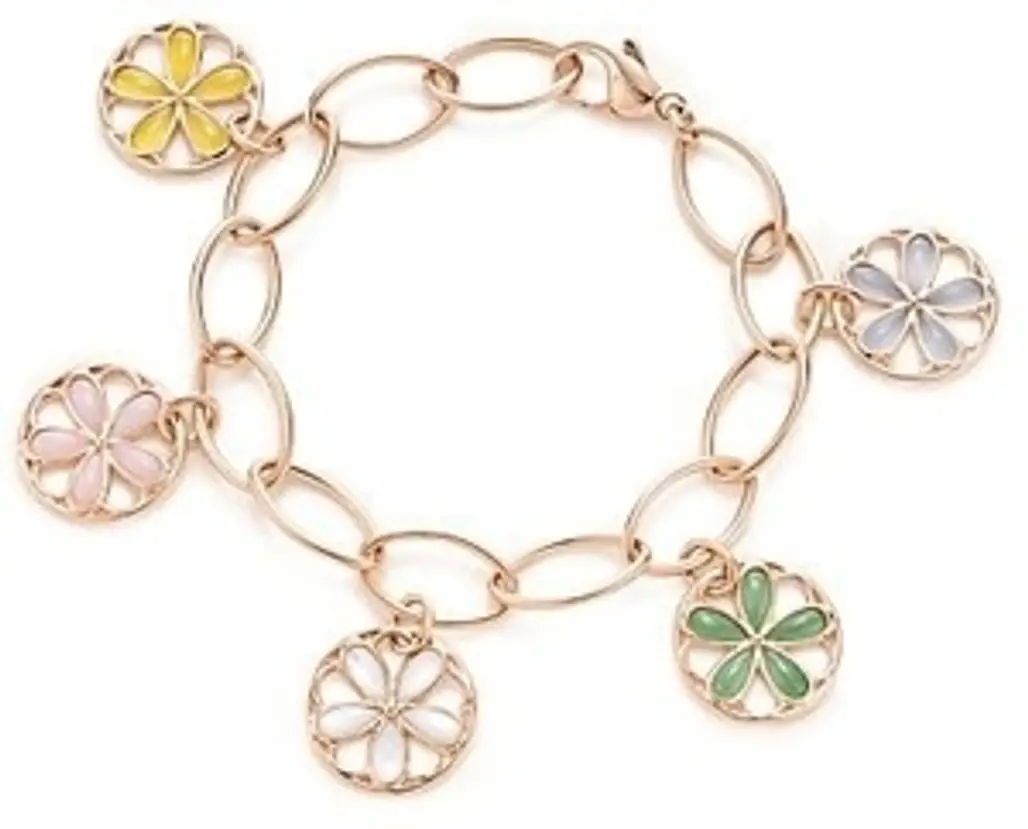 Tiffany Garden Flower Charm Bracelet