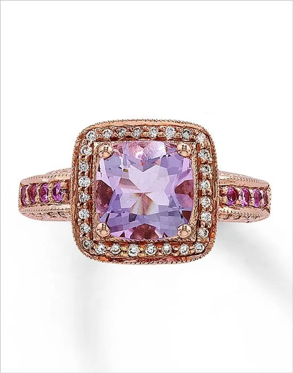 Rose Gold with Purple Stone