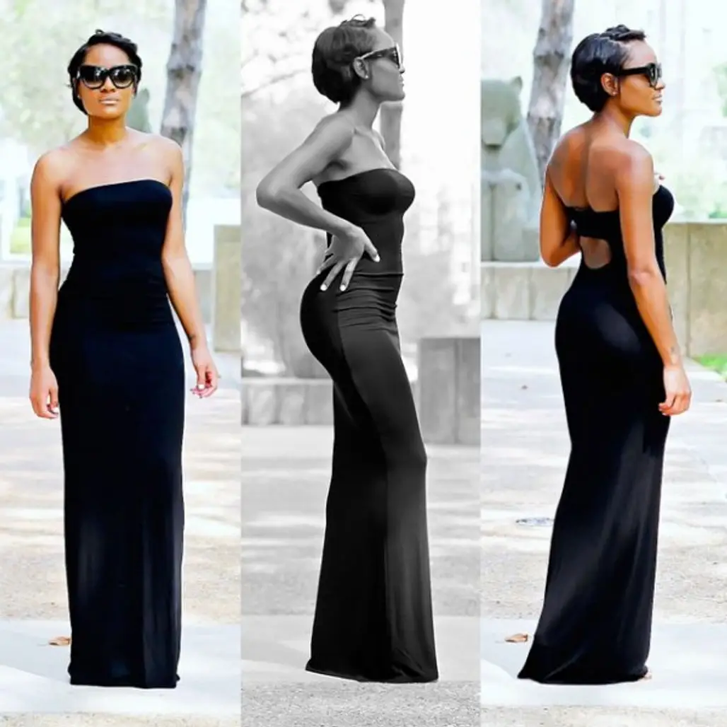 dress, clothing, little black dress, black, gown,