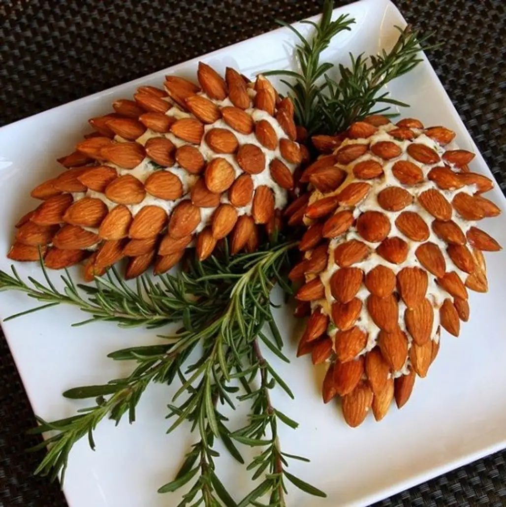 Holiday Pine Cone Cheese Ball