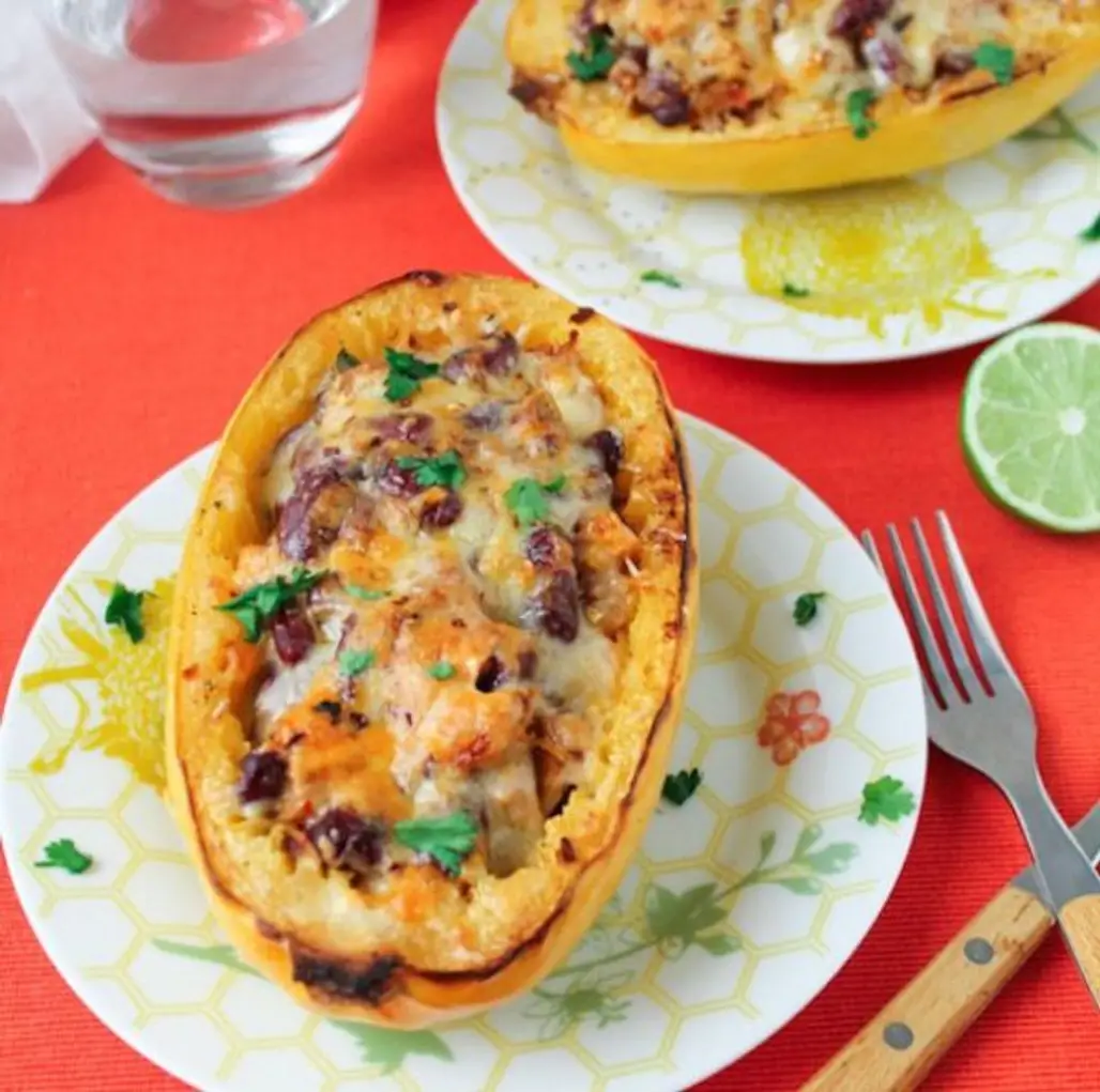 Southwestern Squash with Beans and Chili Lime Chicken