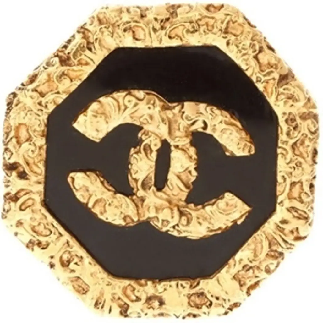 Vintage Chanel Octagon Logo Brooch