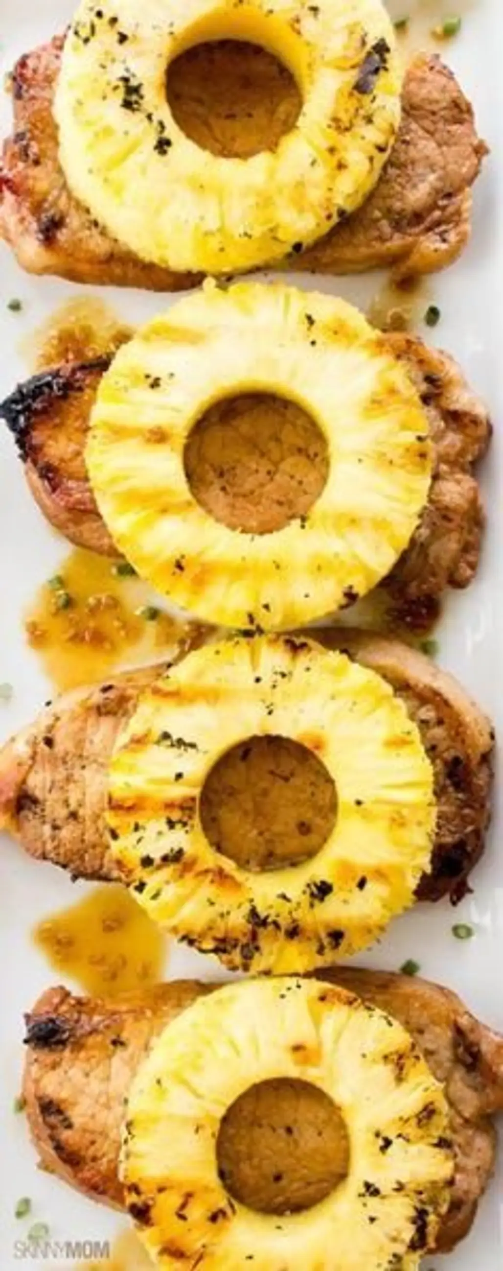 Pork Chops Topped with Pineapple