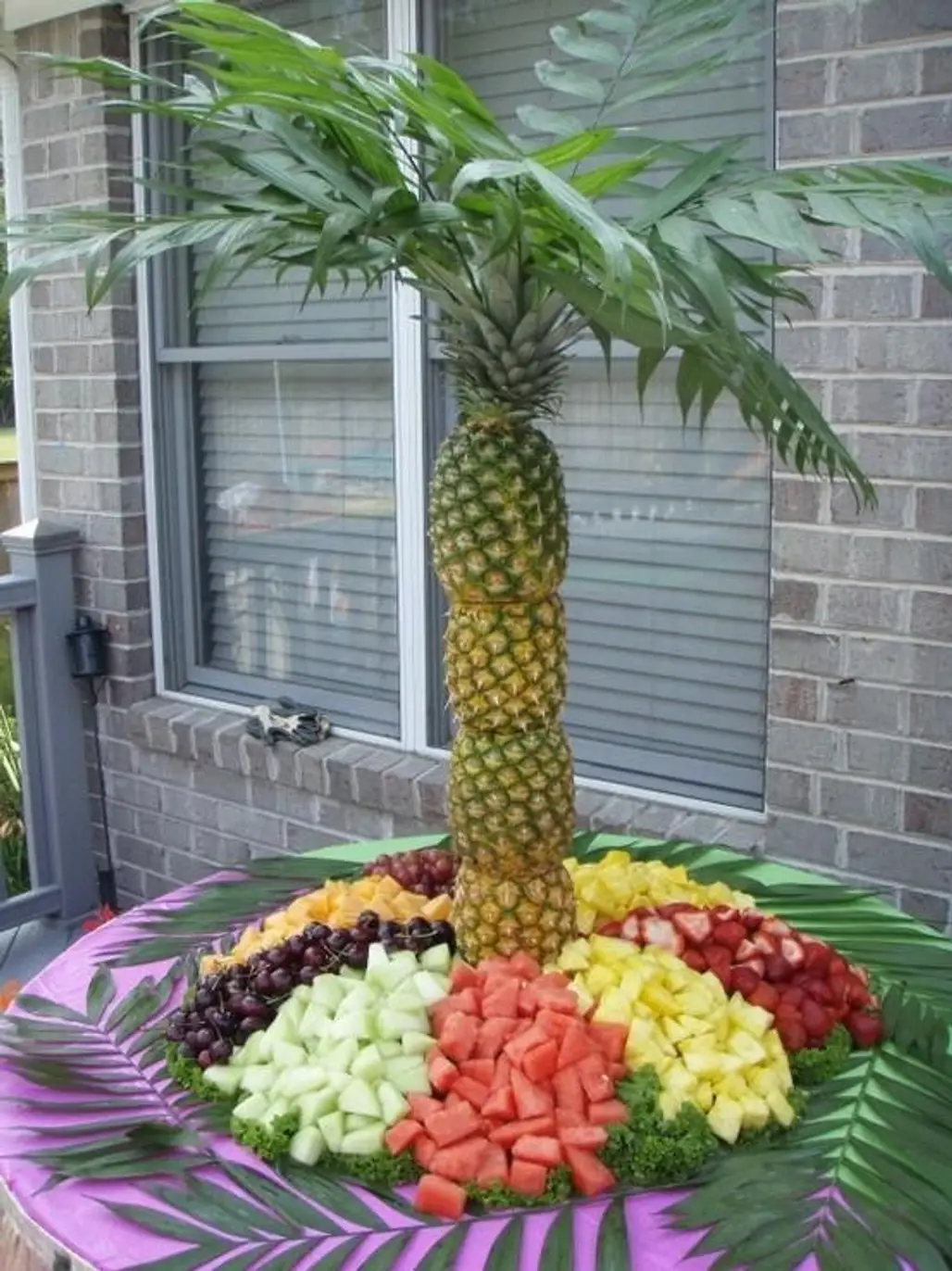 Palm Tree Made from Fruit