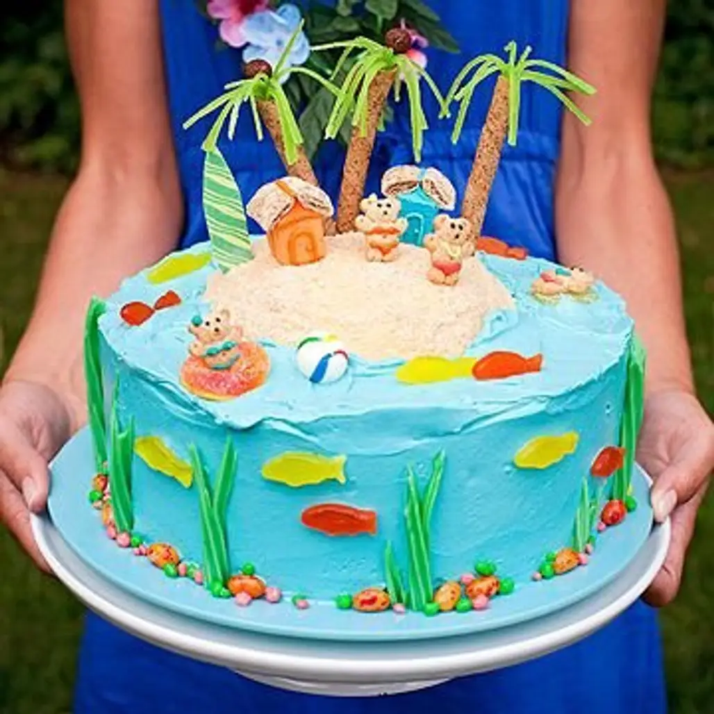 Luau-themed Cake