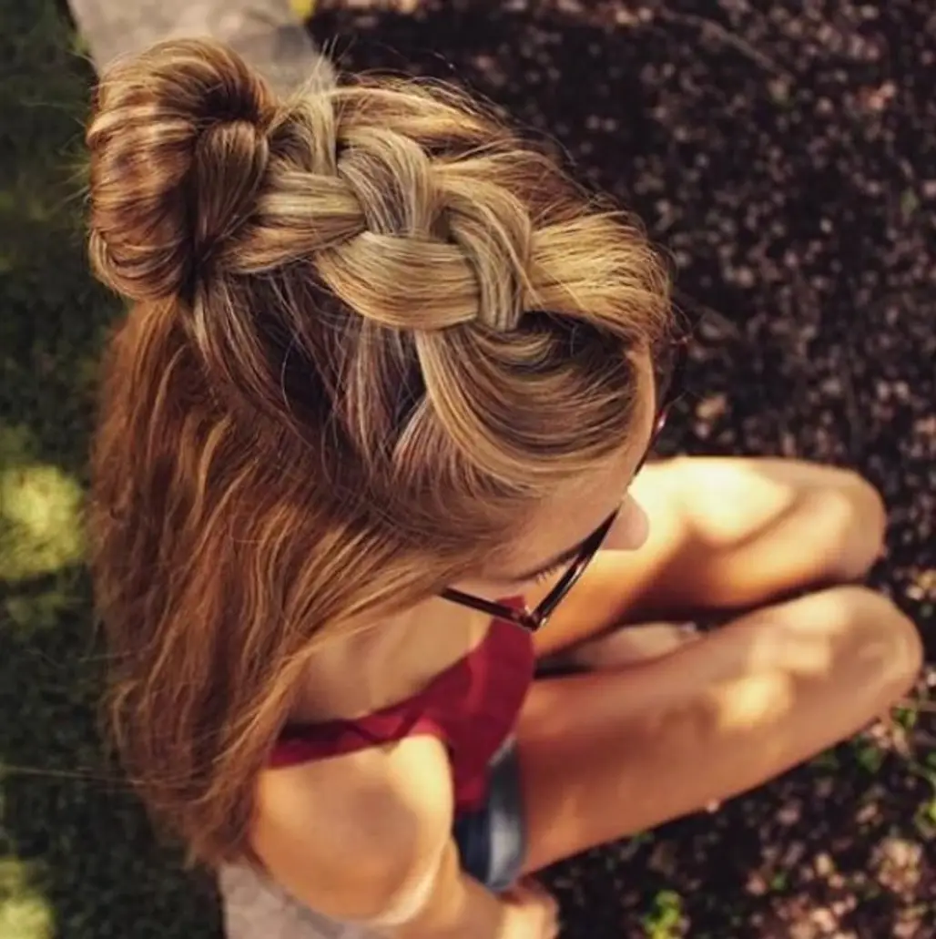 Dutch Braid and Top Knot