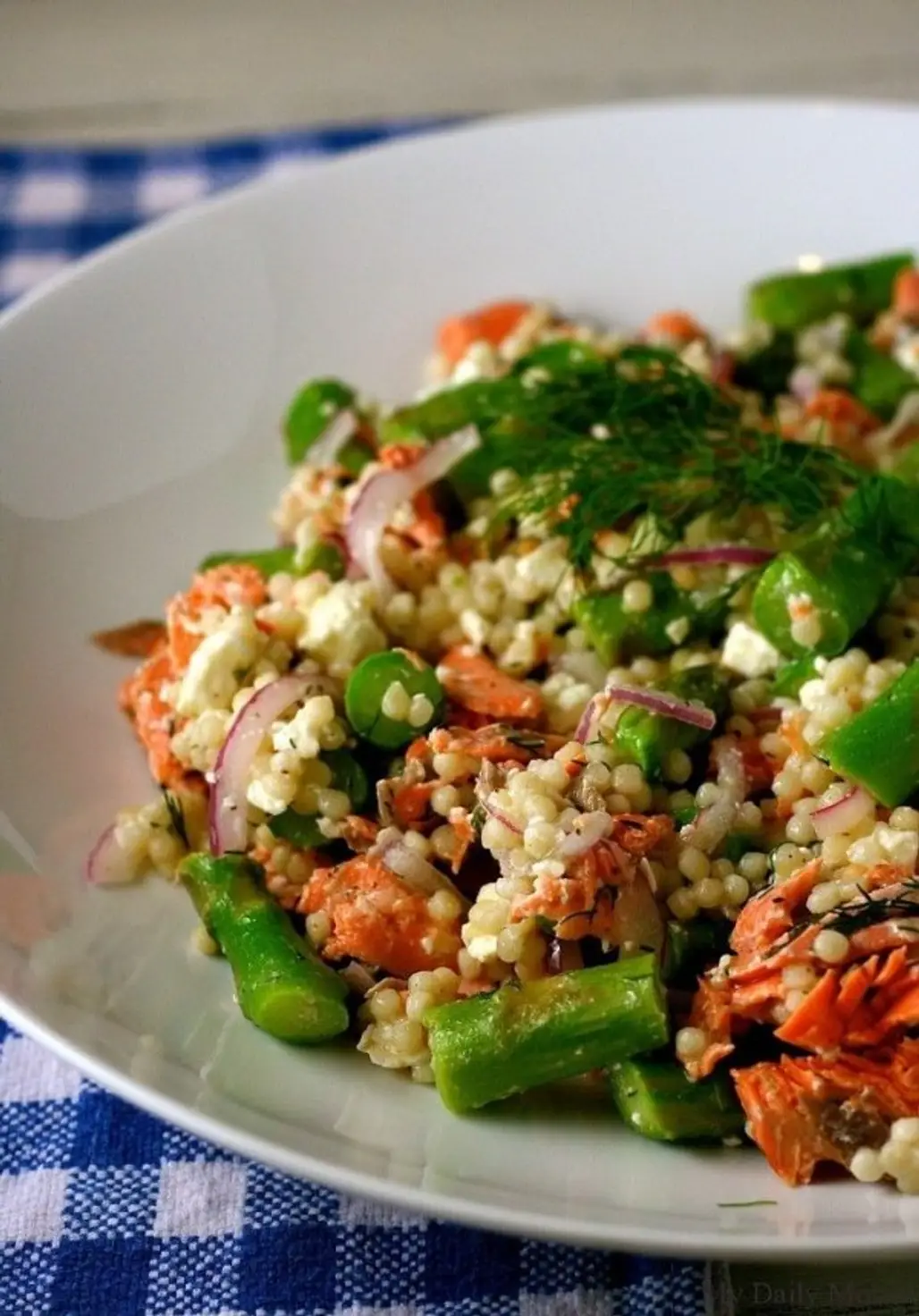 Salmon, Asparagus, and Couscous Salad