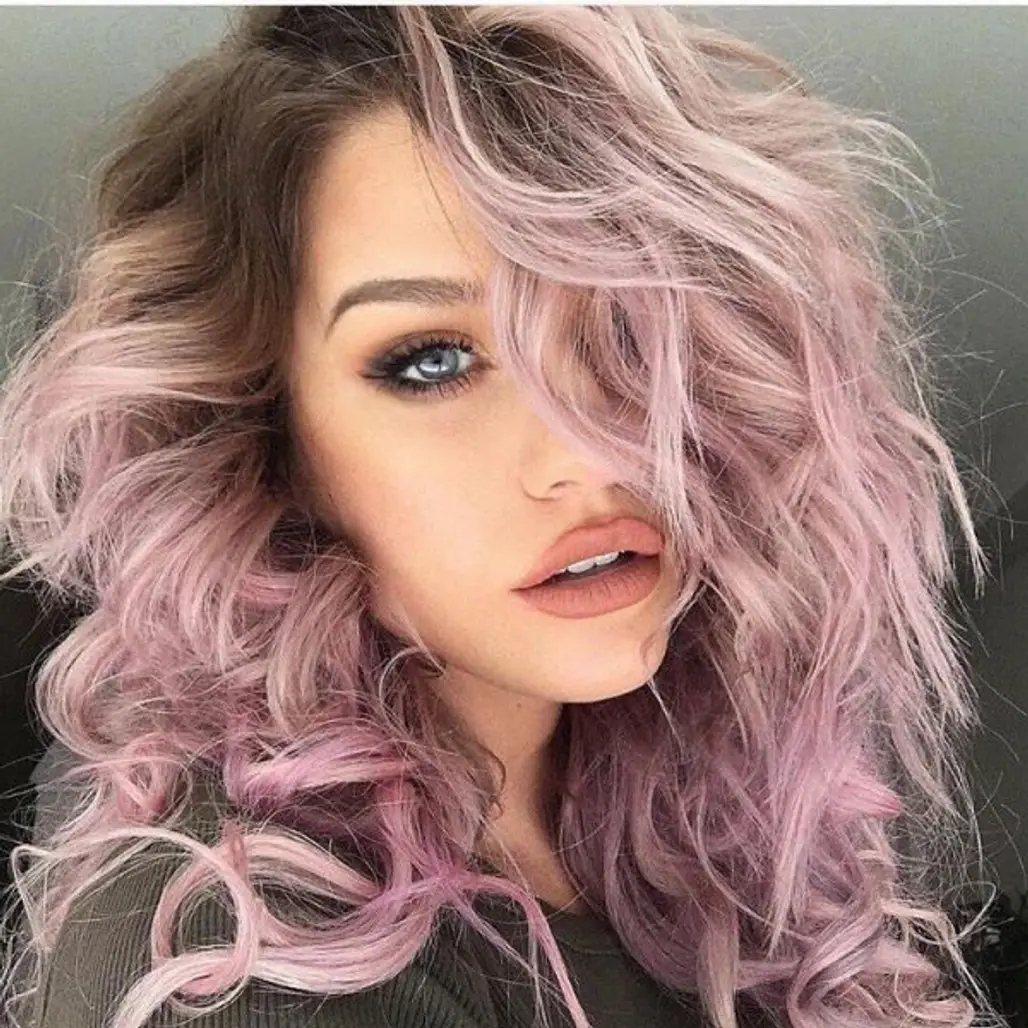 hair, human hair color, face, blond, pink,