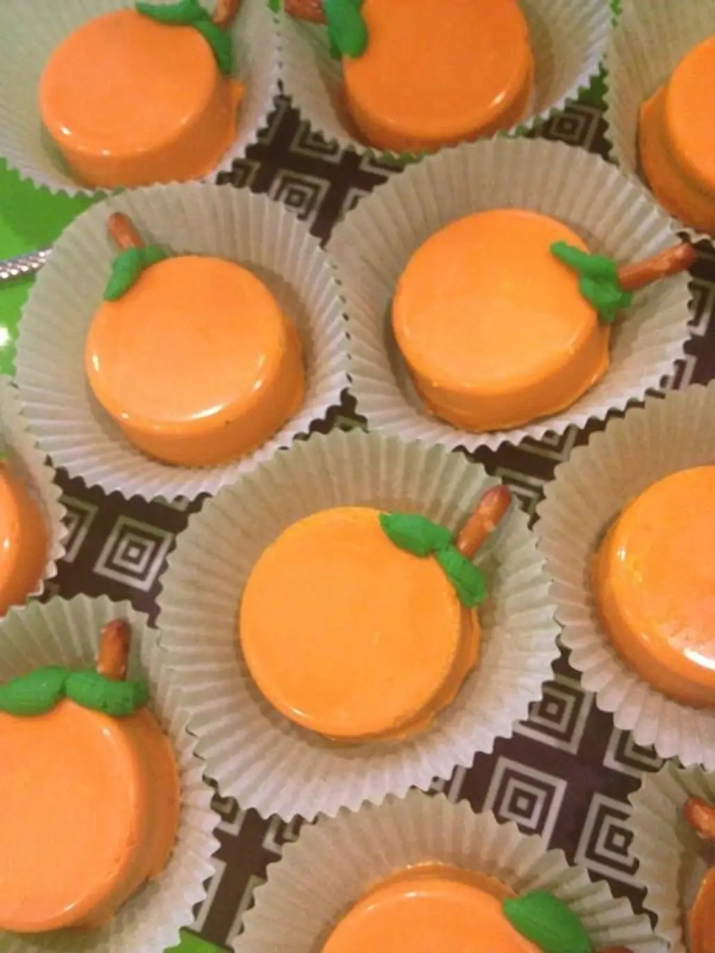 COver Them in Orange Tinted White Chocolate and Turn Them into Pumpkins