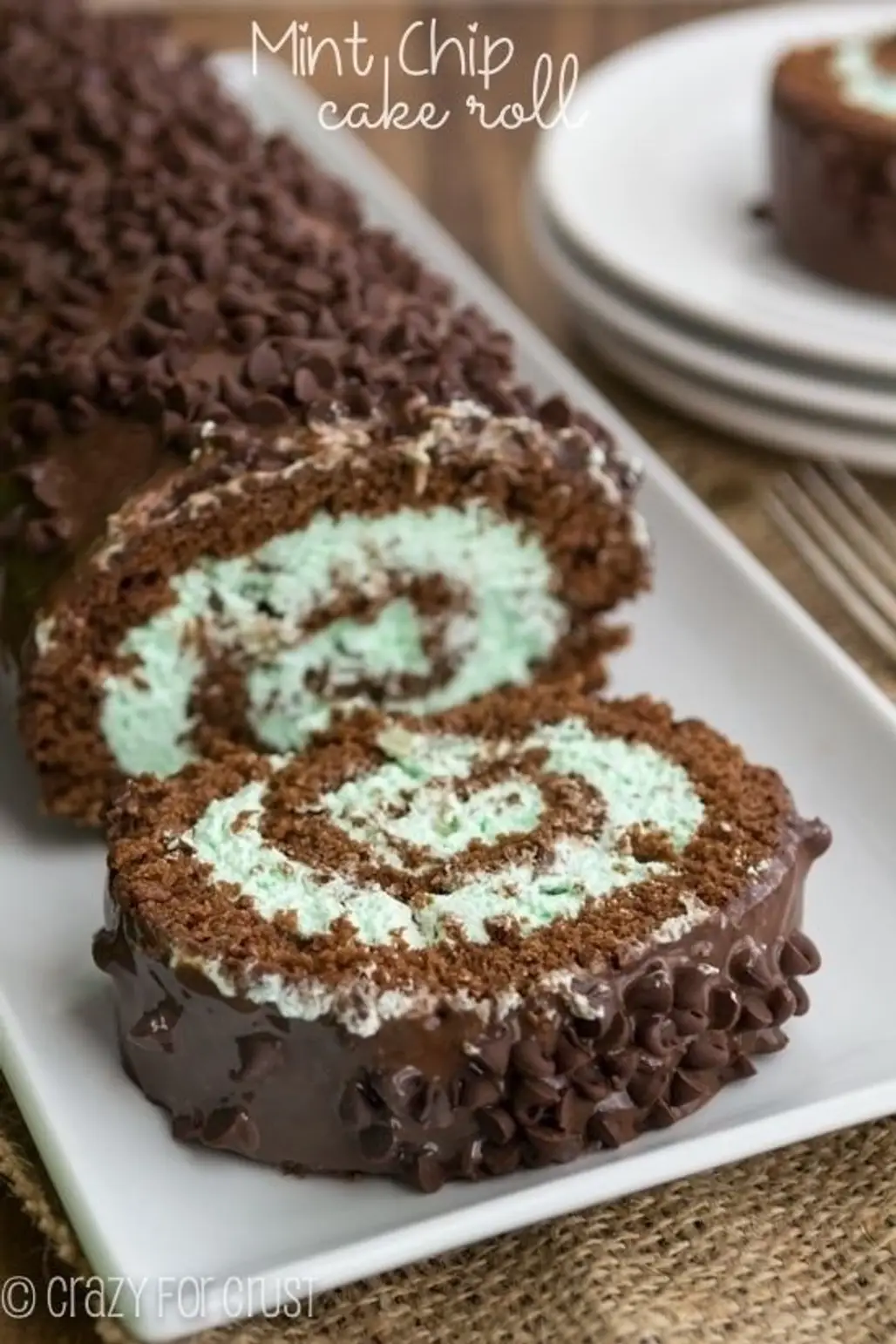 Mint Chip Cake Roll