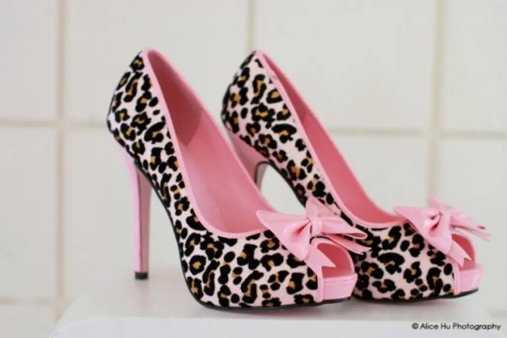 Pink Leopard High Heels