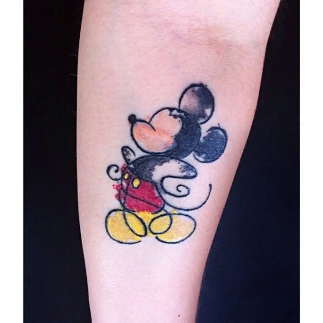 Tattoo of Disney, Blood, Mickey Mouse