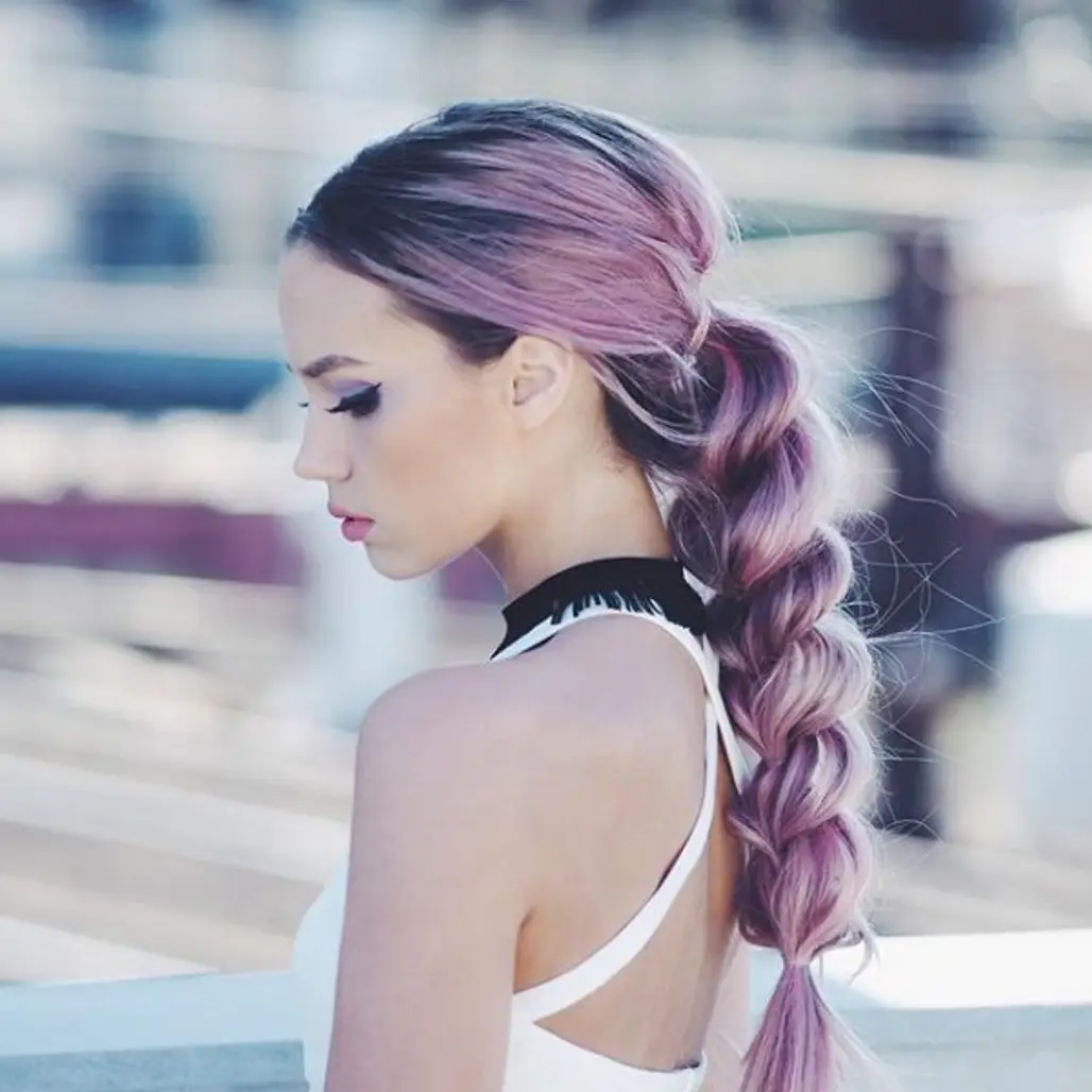 clothing, hair, hairstyle, lilac, beauty,