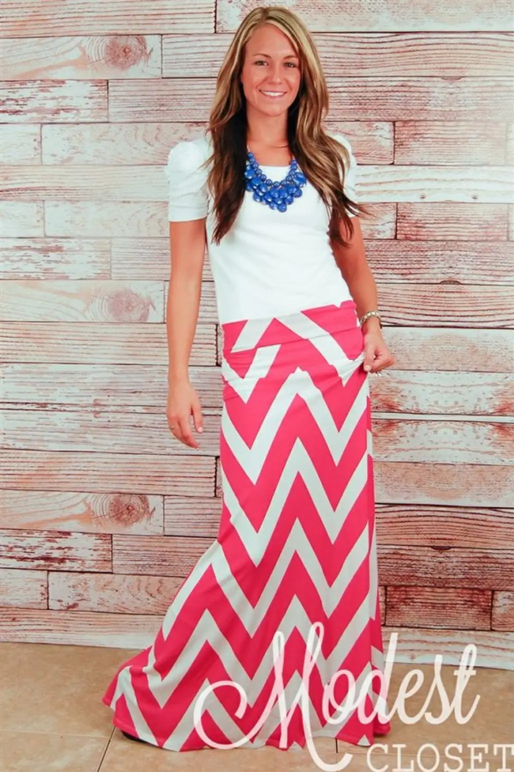 Gorgeous Chevron Long Maxi Skirt