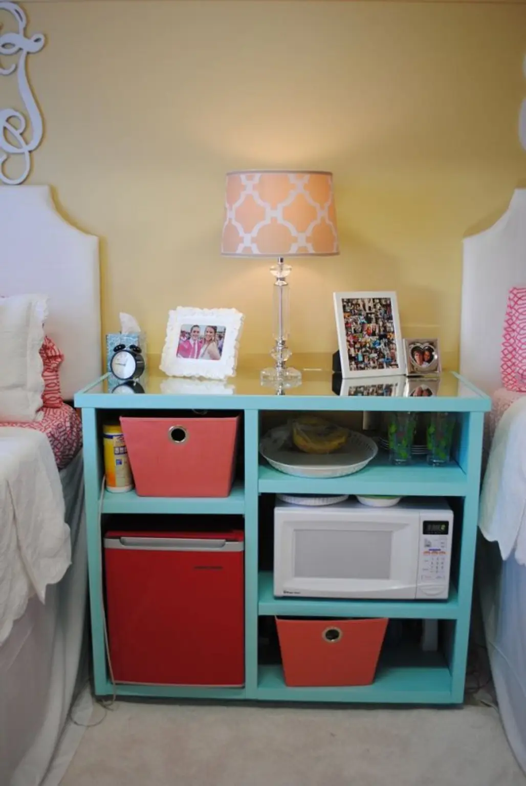 A Custom Built Nightstand for Your Mini-fridge and Microwave