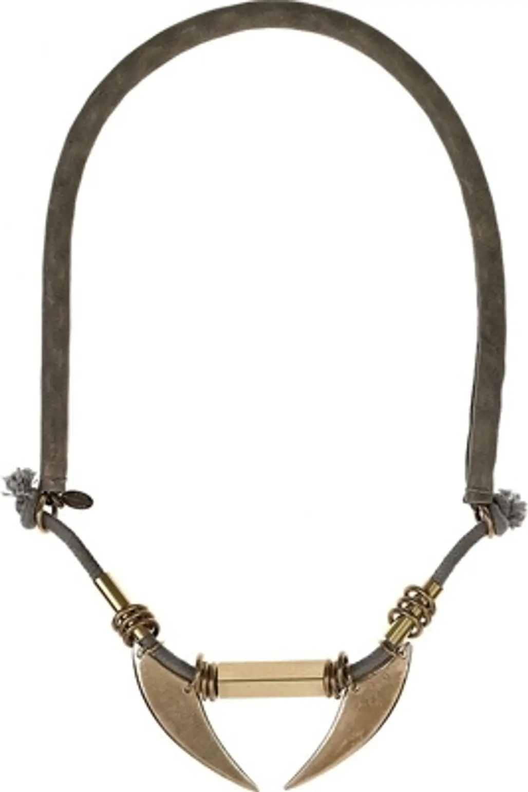 ACB Lineae Embellished Leather Necklace