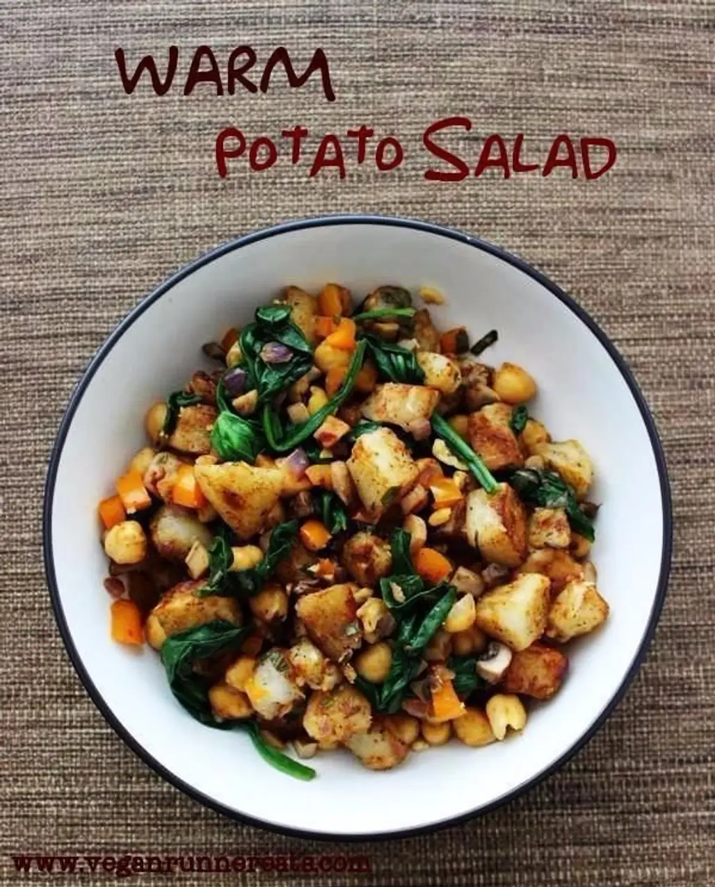 Warm Potato Salad with Spinach and Chickpeas