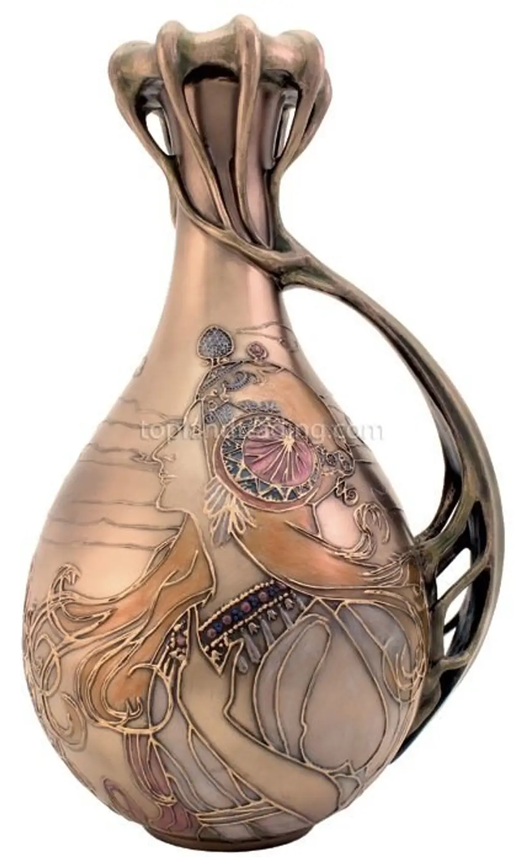 Hand Blown Art Nouveau Vase