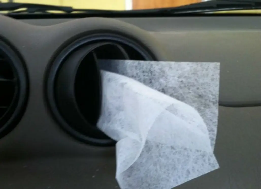 Keep the Car Smelling Fresh with Dryer Sheets Stuffed into the Air Vents