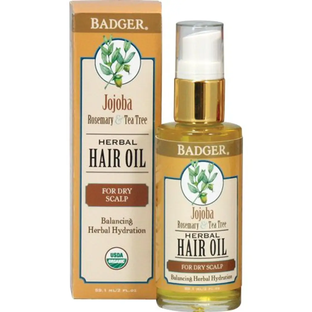 Badger Jojoba Herbal Hair Oil for Dry Scalp