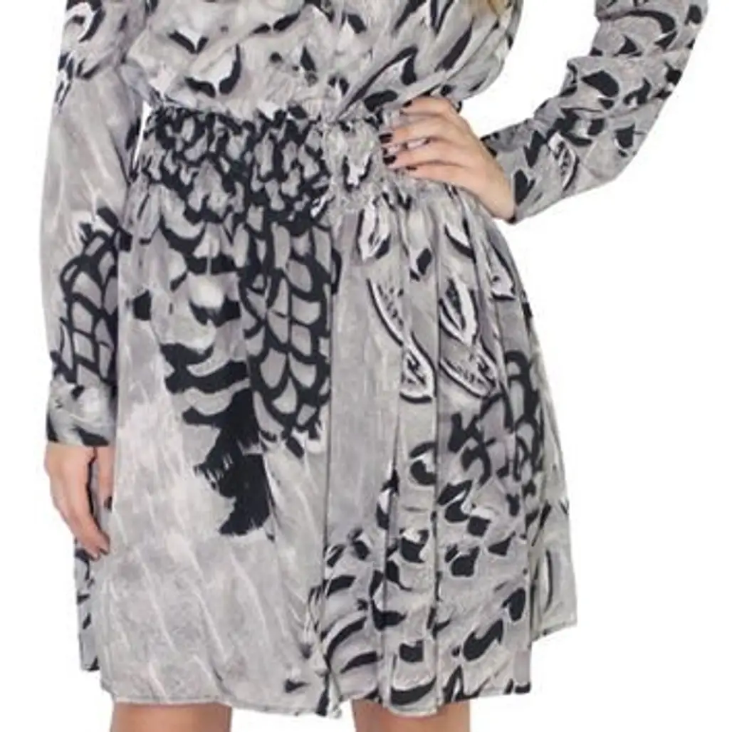 Jessica Simpson Women's Long Sleeve Animal Print Dress