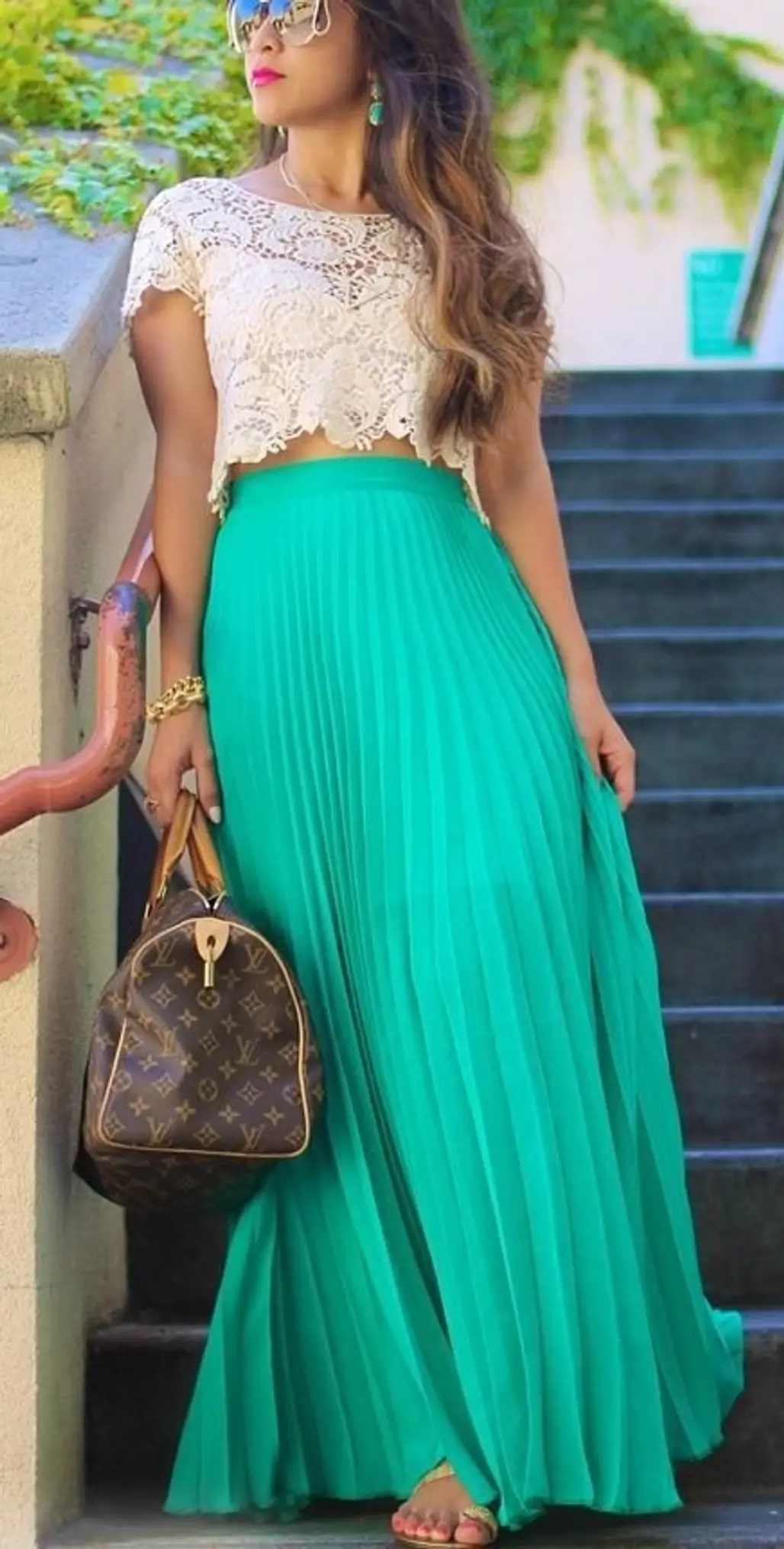 Wear Your Maxi Skirt with a Crop Top