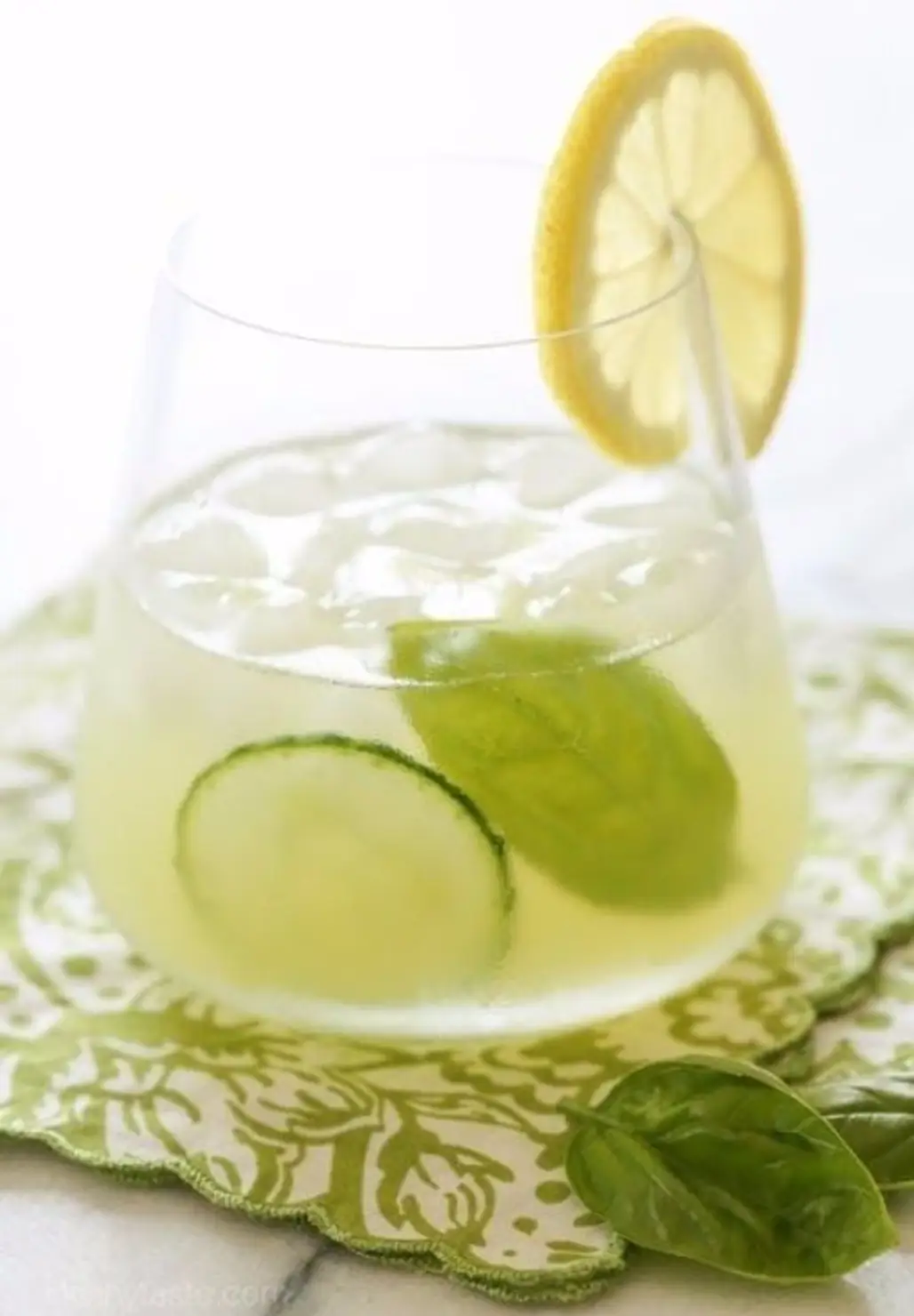 Basil-Cucumber Gin Cooler
