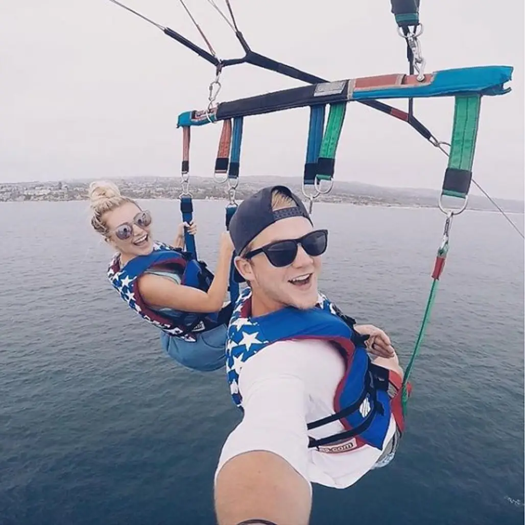 sports, parasailing, towed water sport, sea,