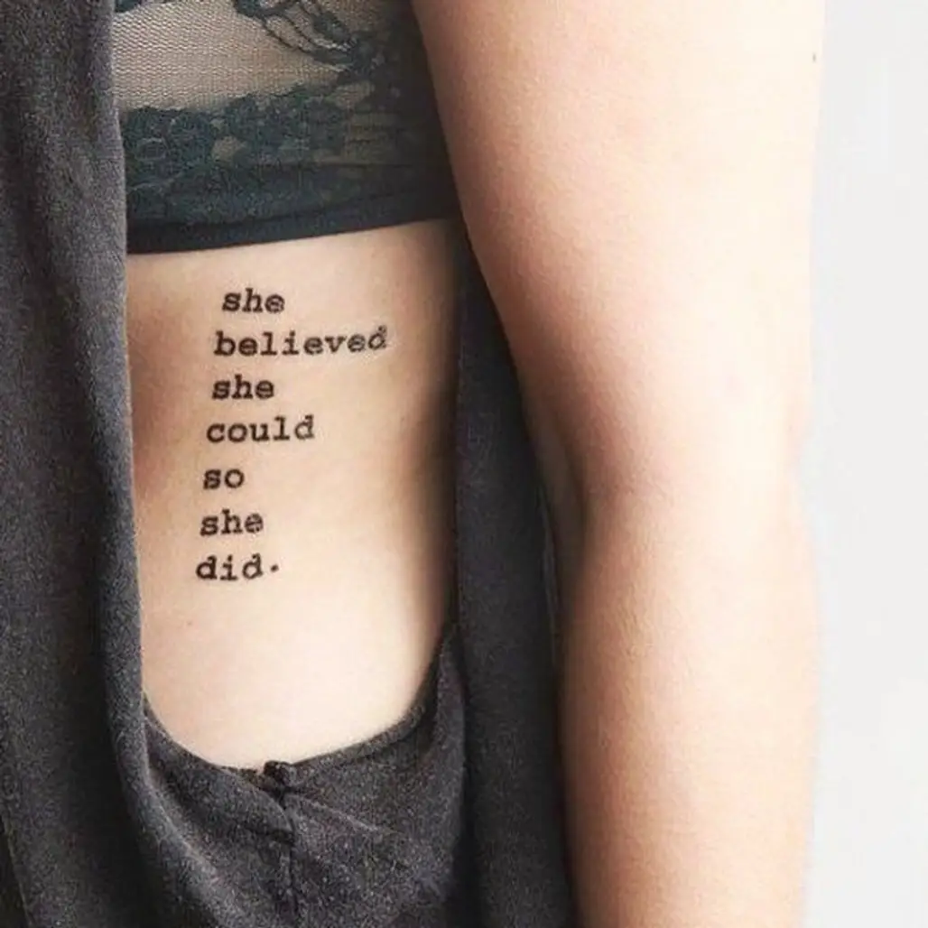 Women's Tattoo Stickers English Inspirational Sentences - Temu